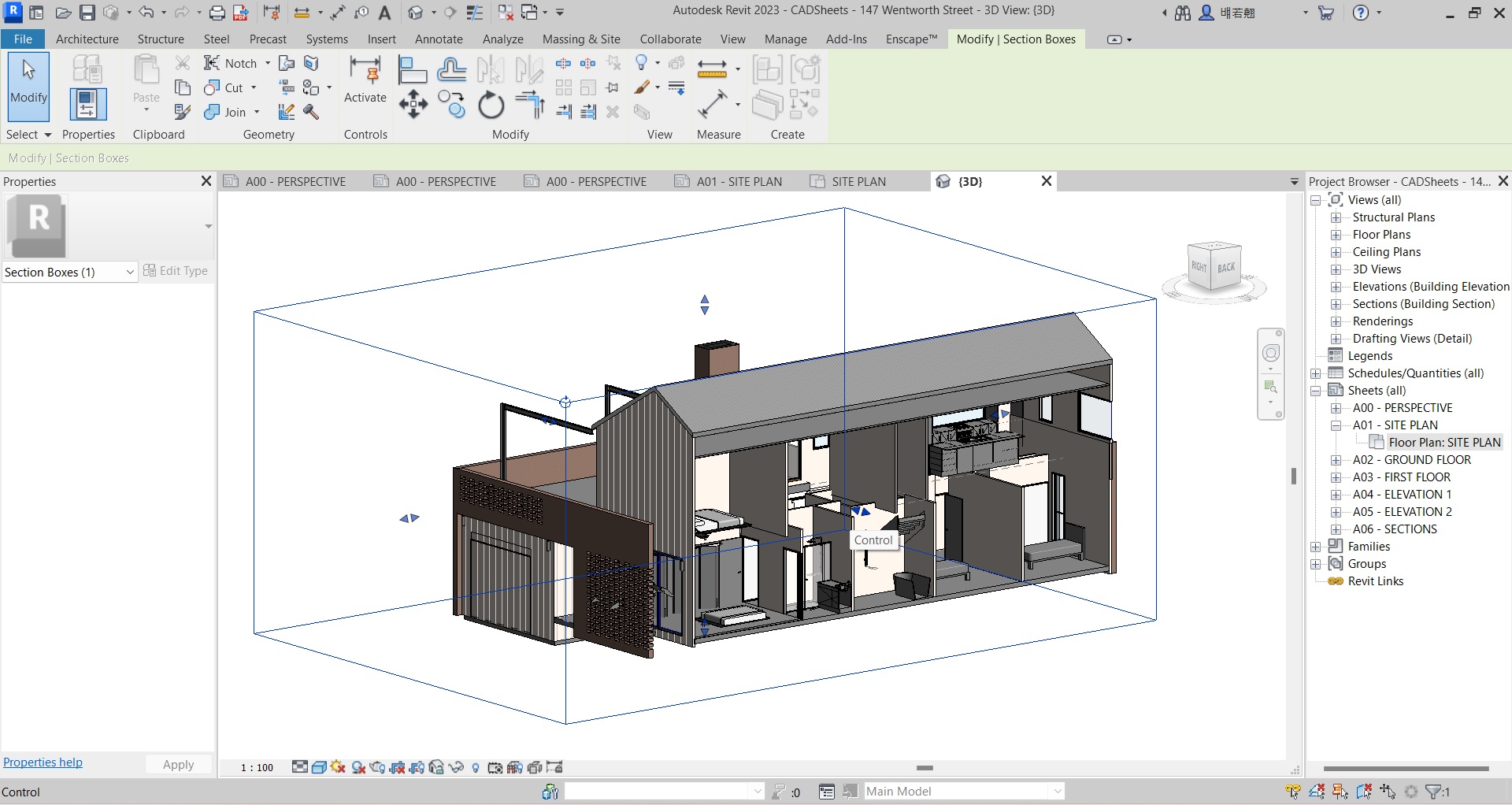 3D View Section Working Page