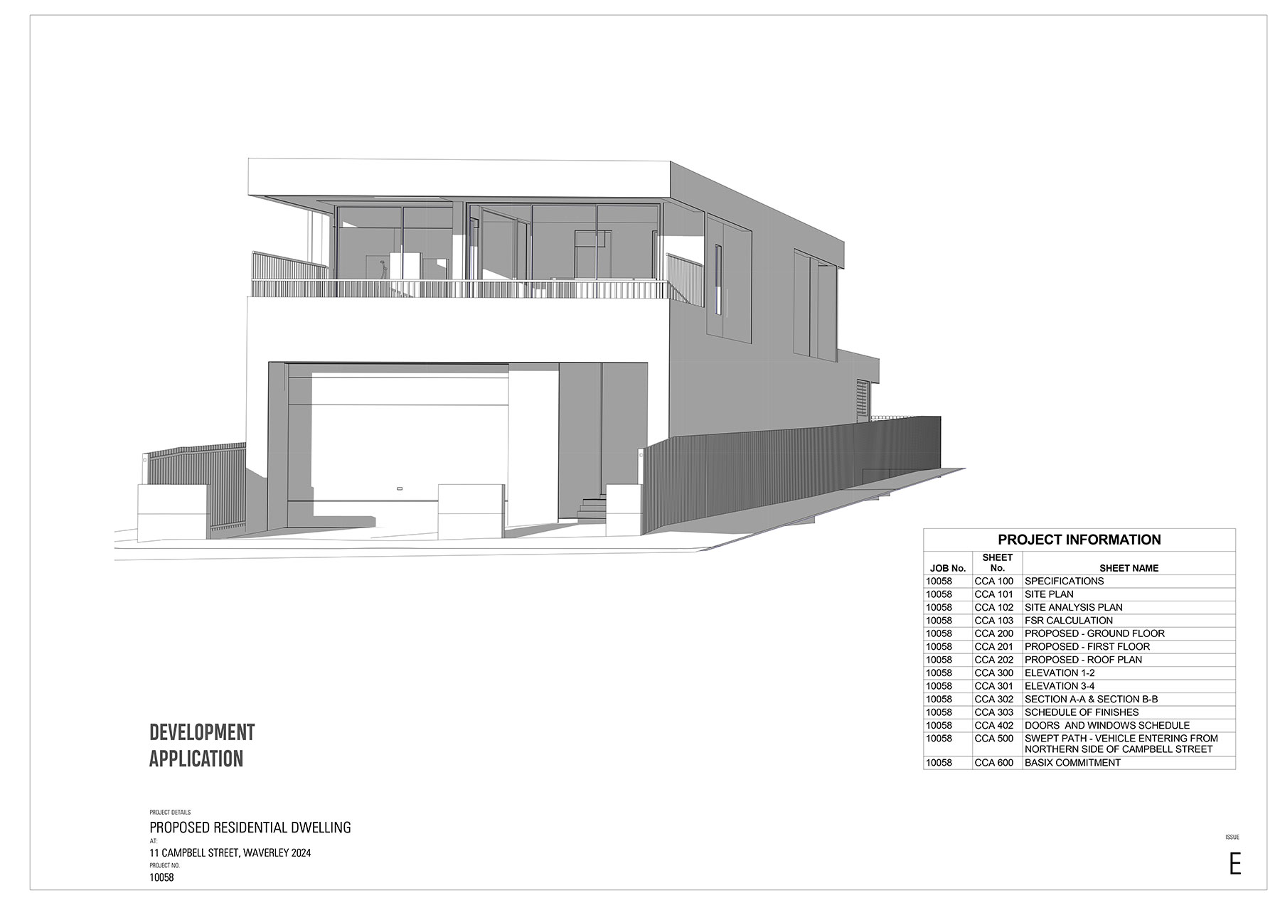 CCA Issue E Architectural Plans DA 22.11.17 1 1